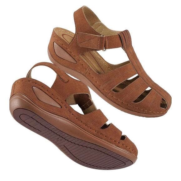 Closed Toe Wedge Sandal- Size 9.5 - Picture 1 of 7